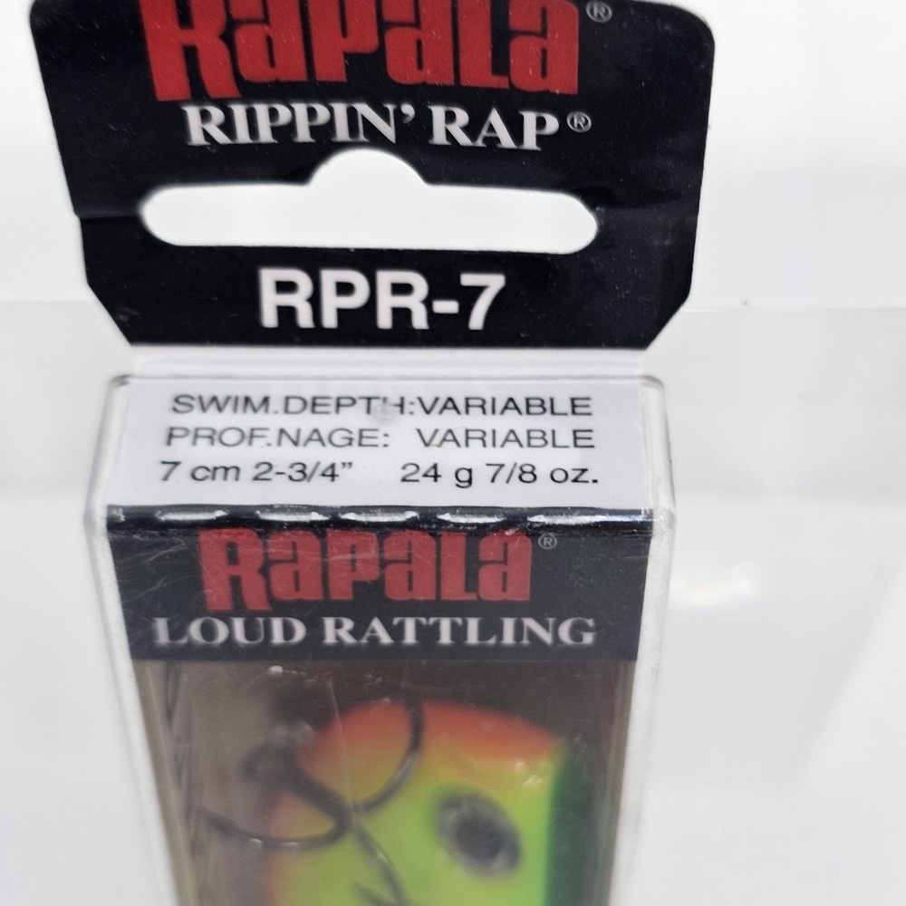 Rapala - Rippin Rap Series - Model RPR-7 Fire Tiger Loud Rattling - Picture 2 of 5